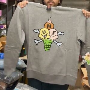 Billionaire Boys Club Huf Triple scoop Gray Sweatshirt. NEW w/tags